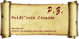 Polácsik Zinajda névjegykártya